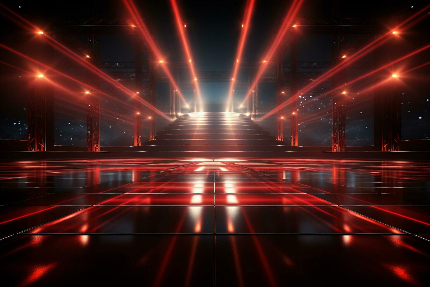 Ai Generaitve Backdrop With Illumination Of Red Spotlights For Flyers realistic image ultra hd high design photo