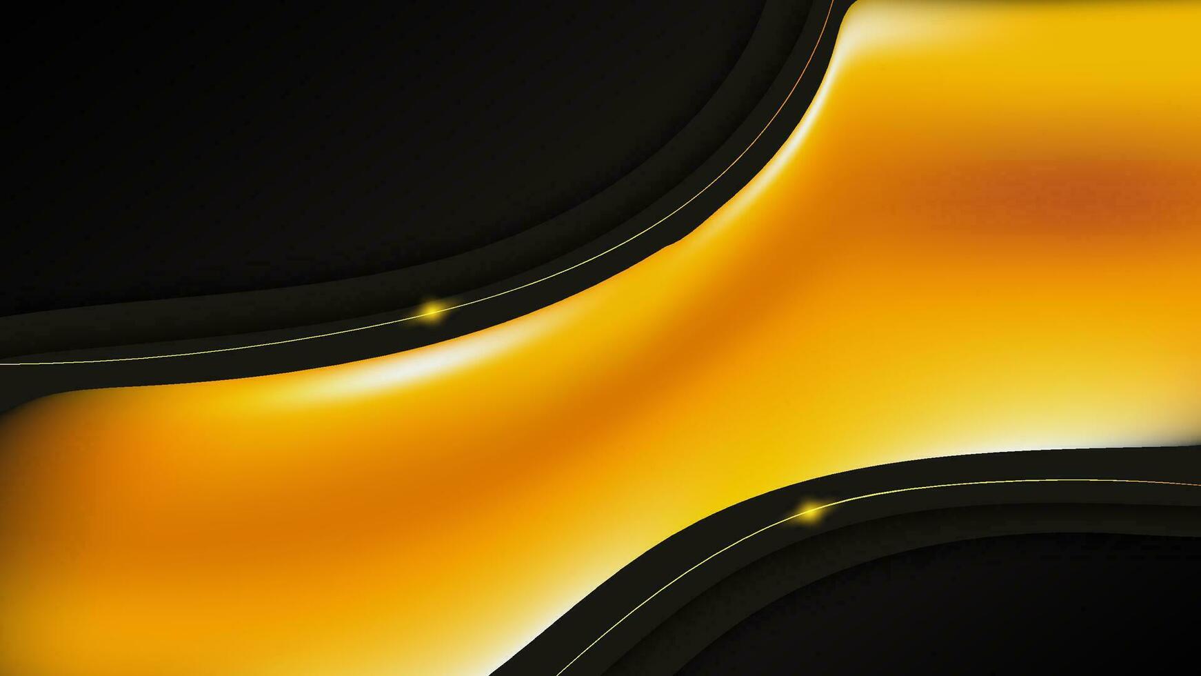 gold liquid in the center over black background, exclusive smooth decorative wallpaper, luxury element graphic vector
