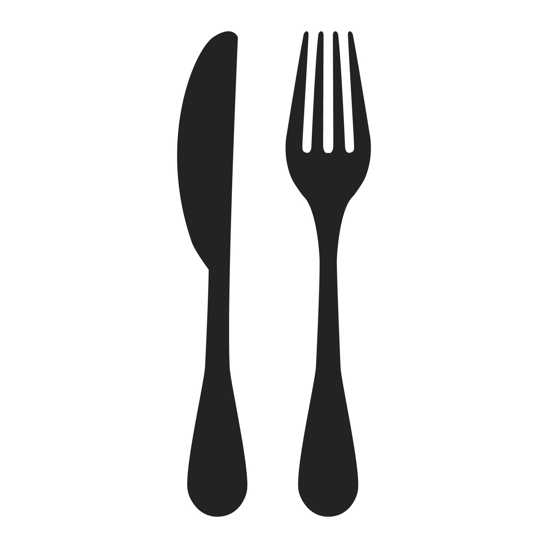 Vector black cutlery flat simple design icon set isolated on white