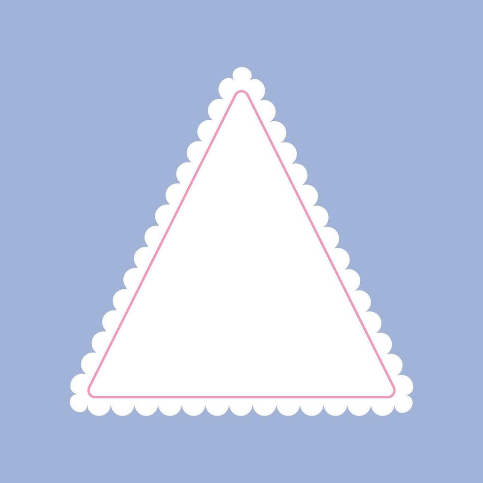 Vector pastel frame badge design on white
