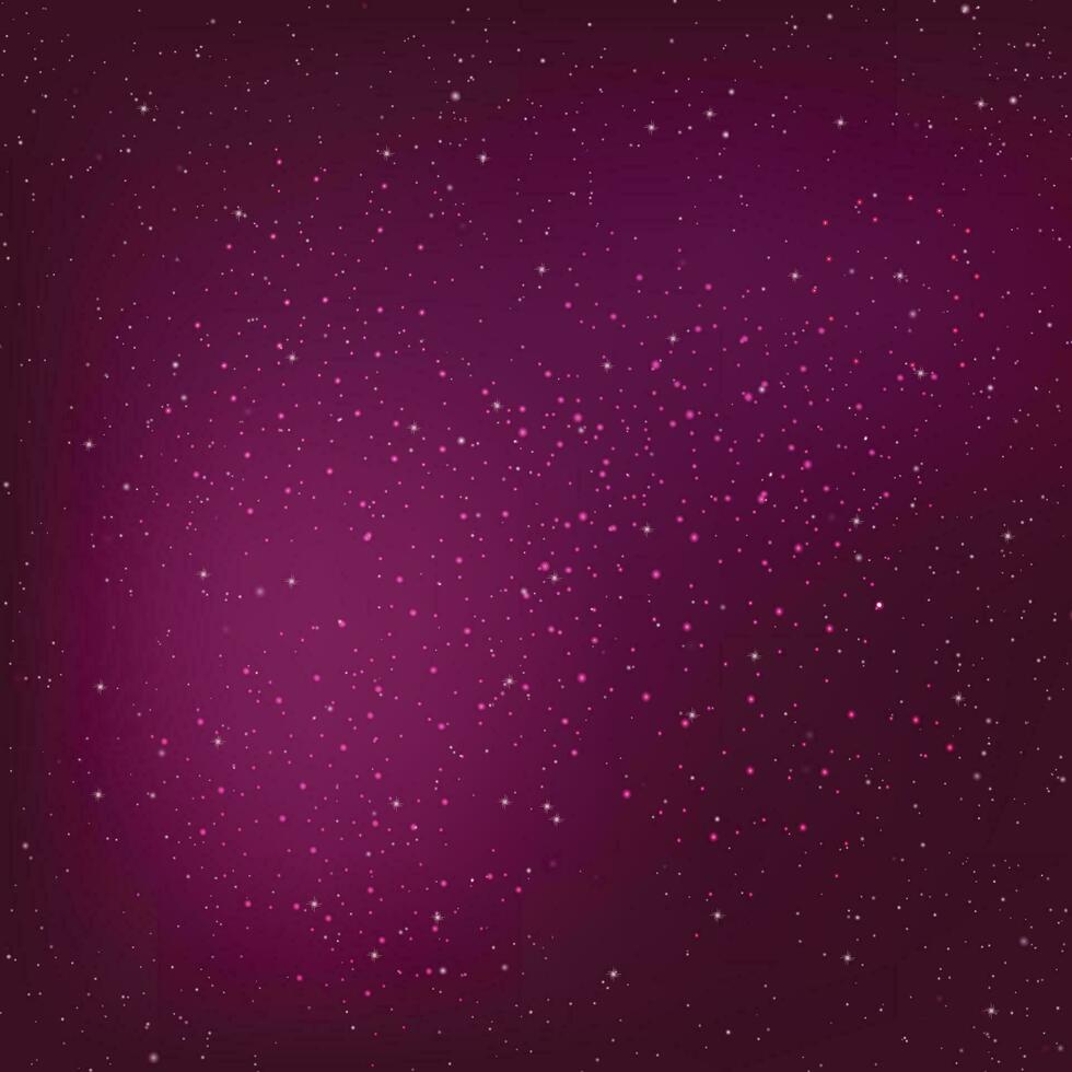 Vector starry night sky background pink gradient