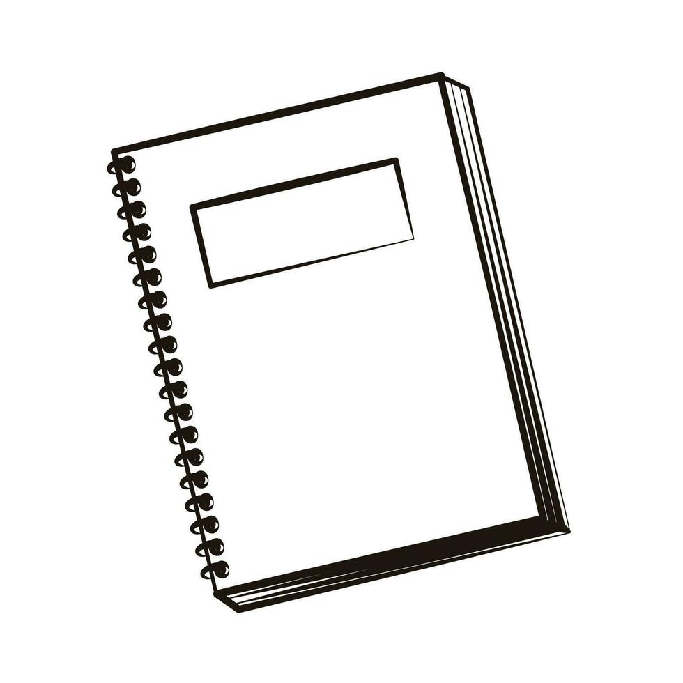 Vector doodle notebook icon. hand drawn notebook icon