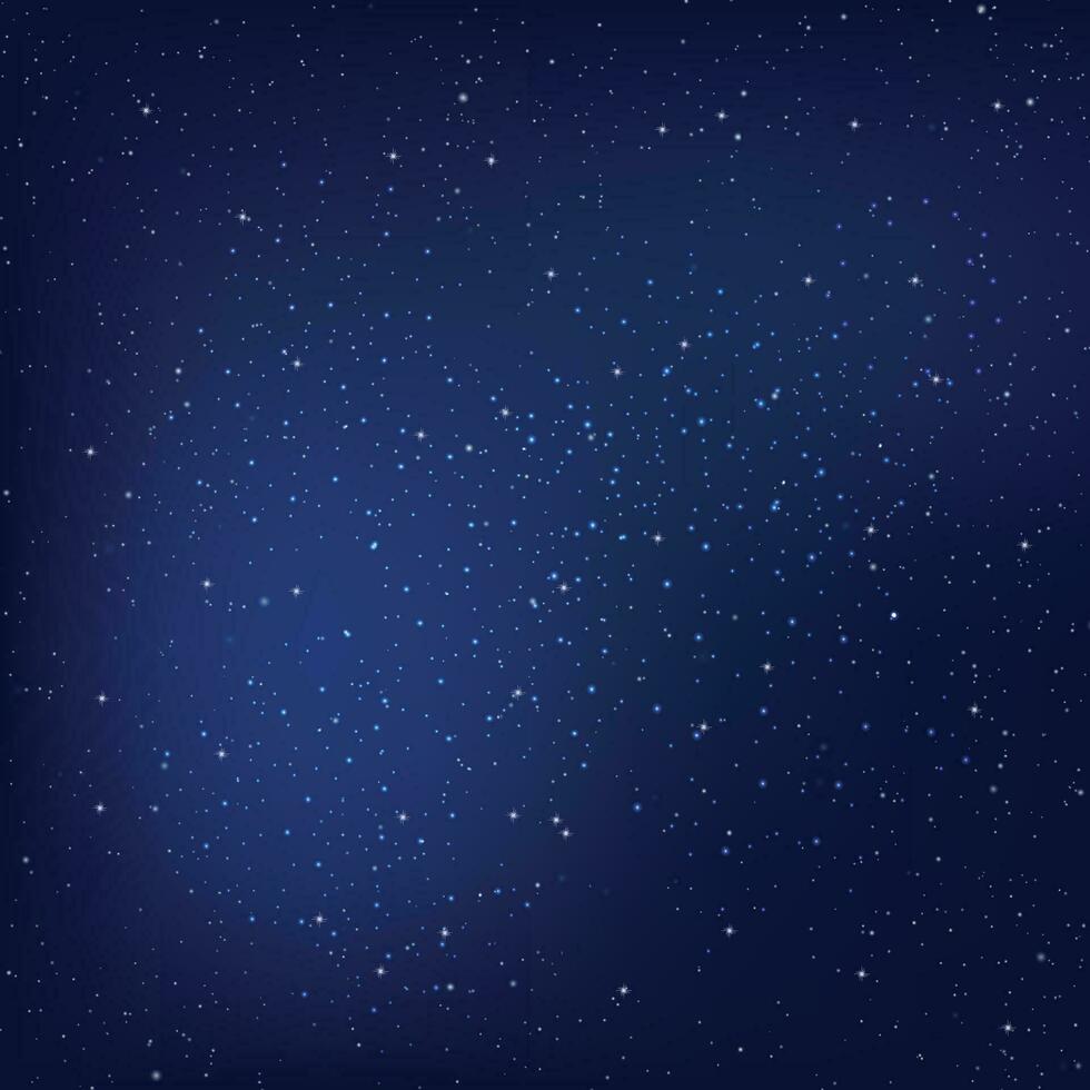 vector estrellado noche cielo antecedentes azul degradado
