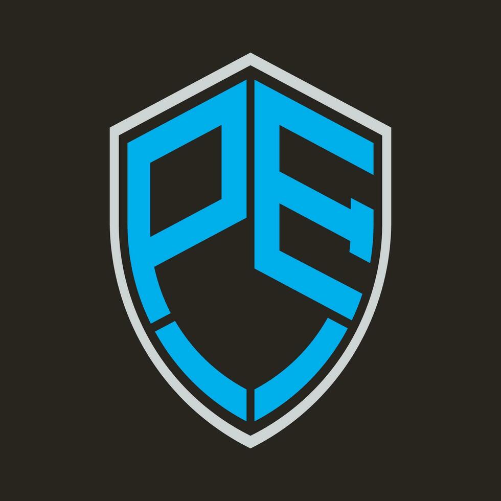 PE letter logo vector