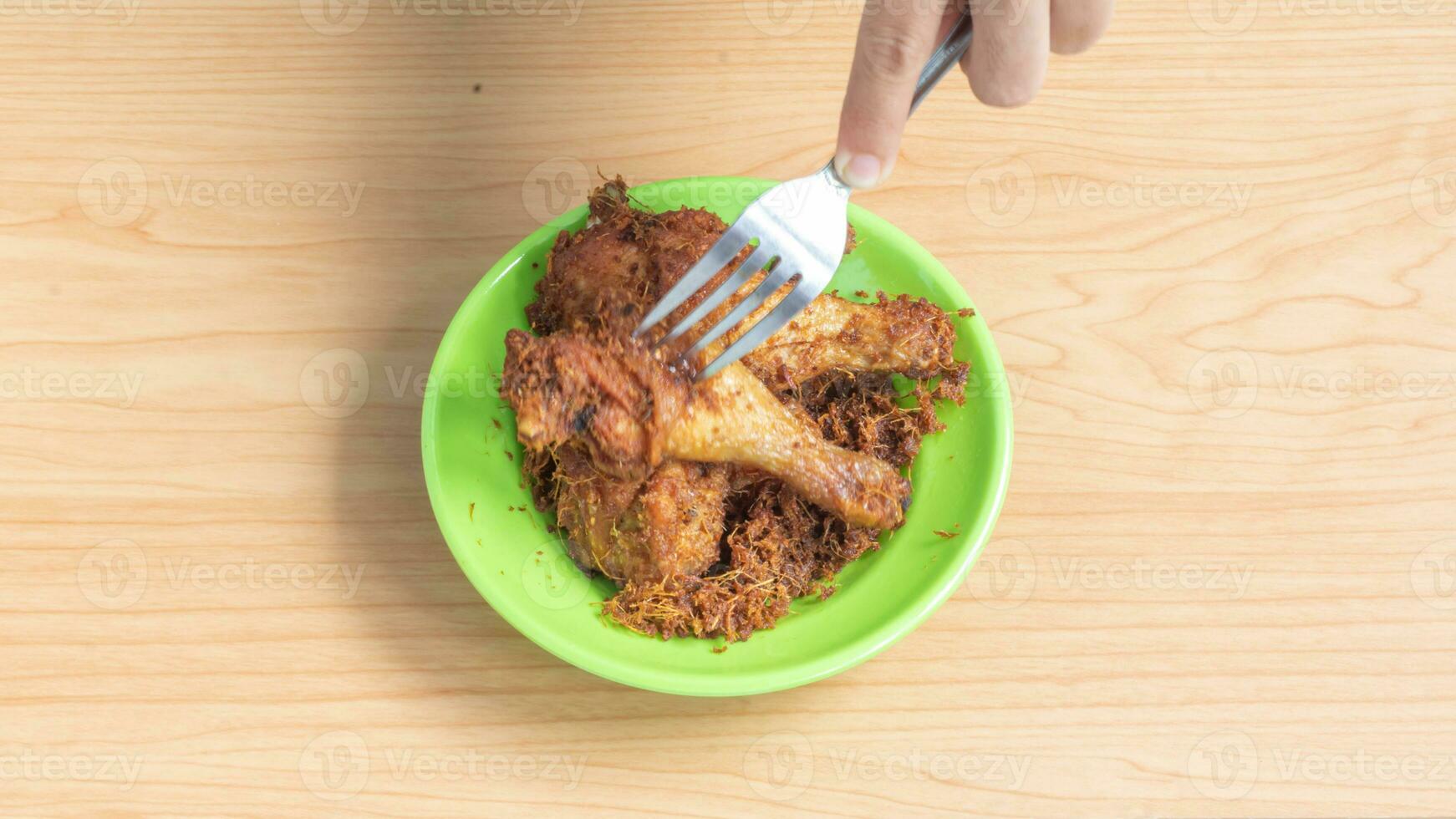 Ayam goreng Kalasan, Indonesia traditional cuisine made from fried chicken photo