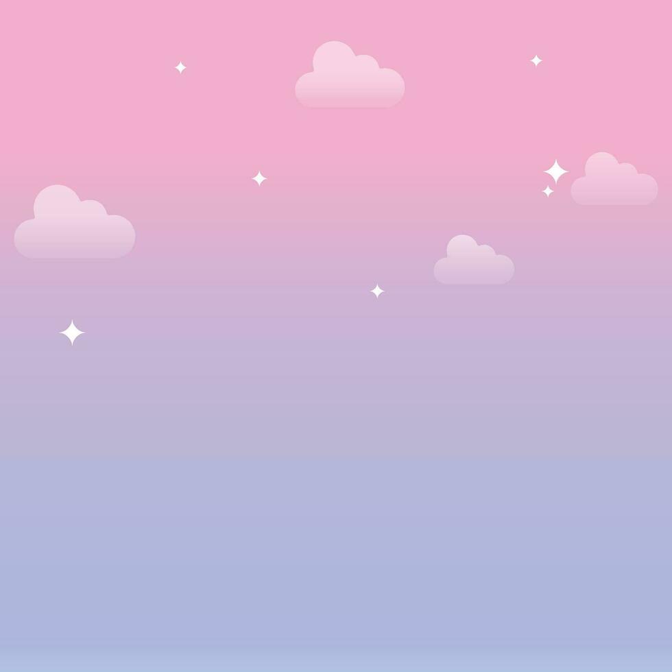 Vector gradient pastel sky background design