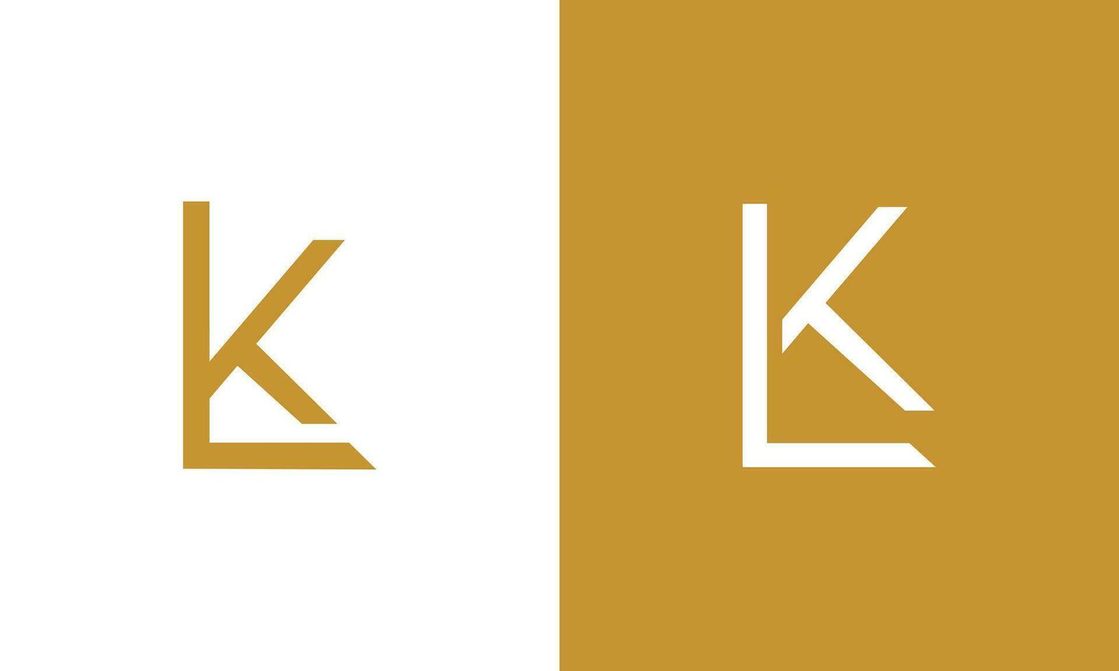 lk kl l k inicial letra lujo-premium logo. vector