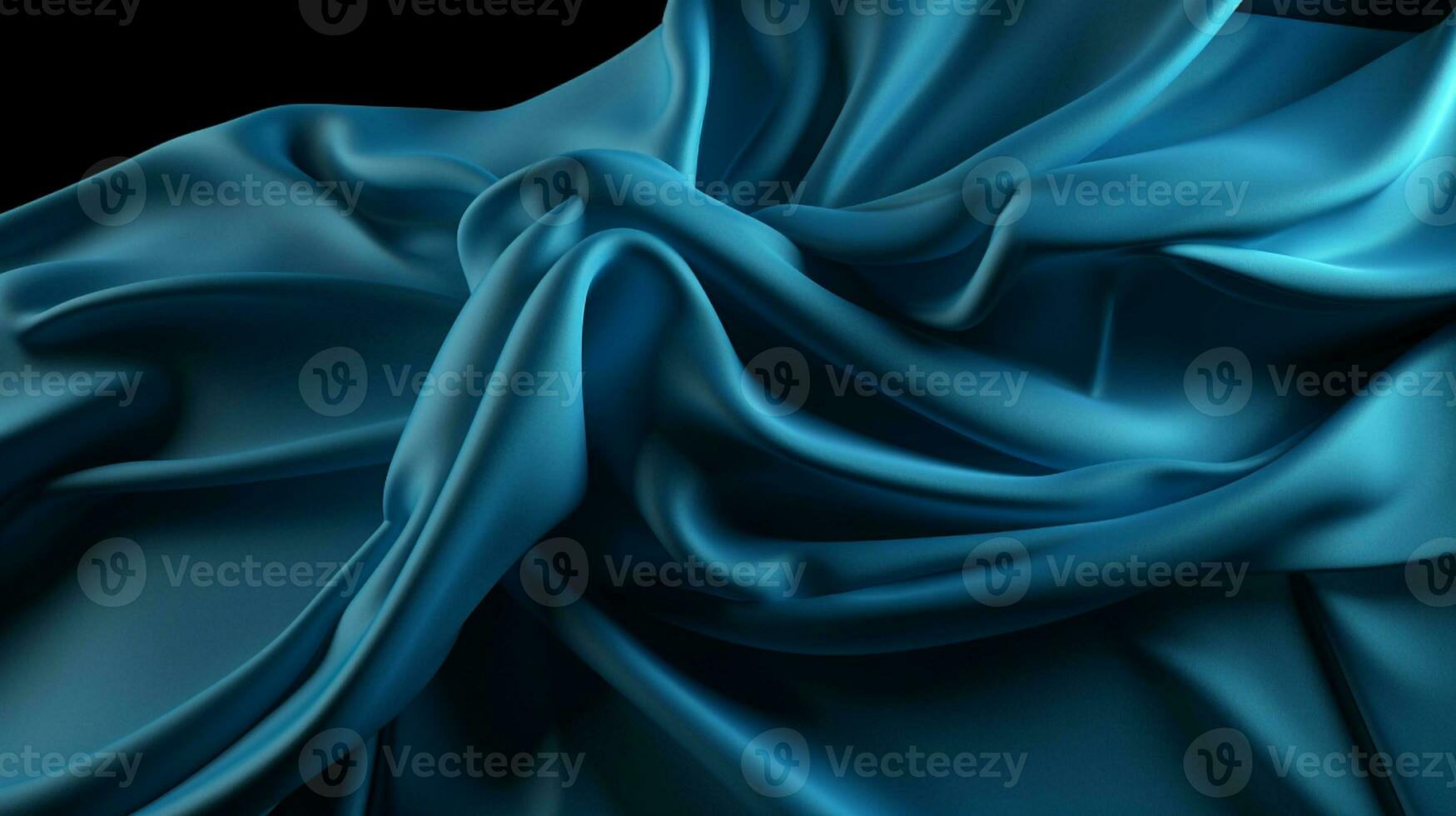 Smooth and Soft blue Satin Silk Background. Generative AI photo