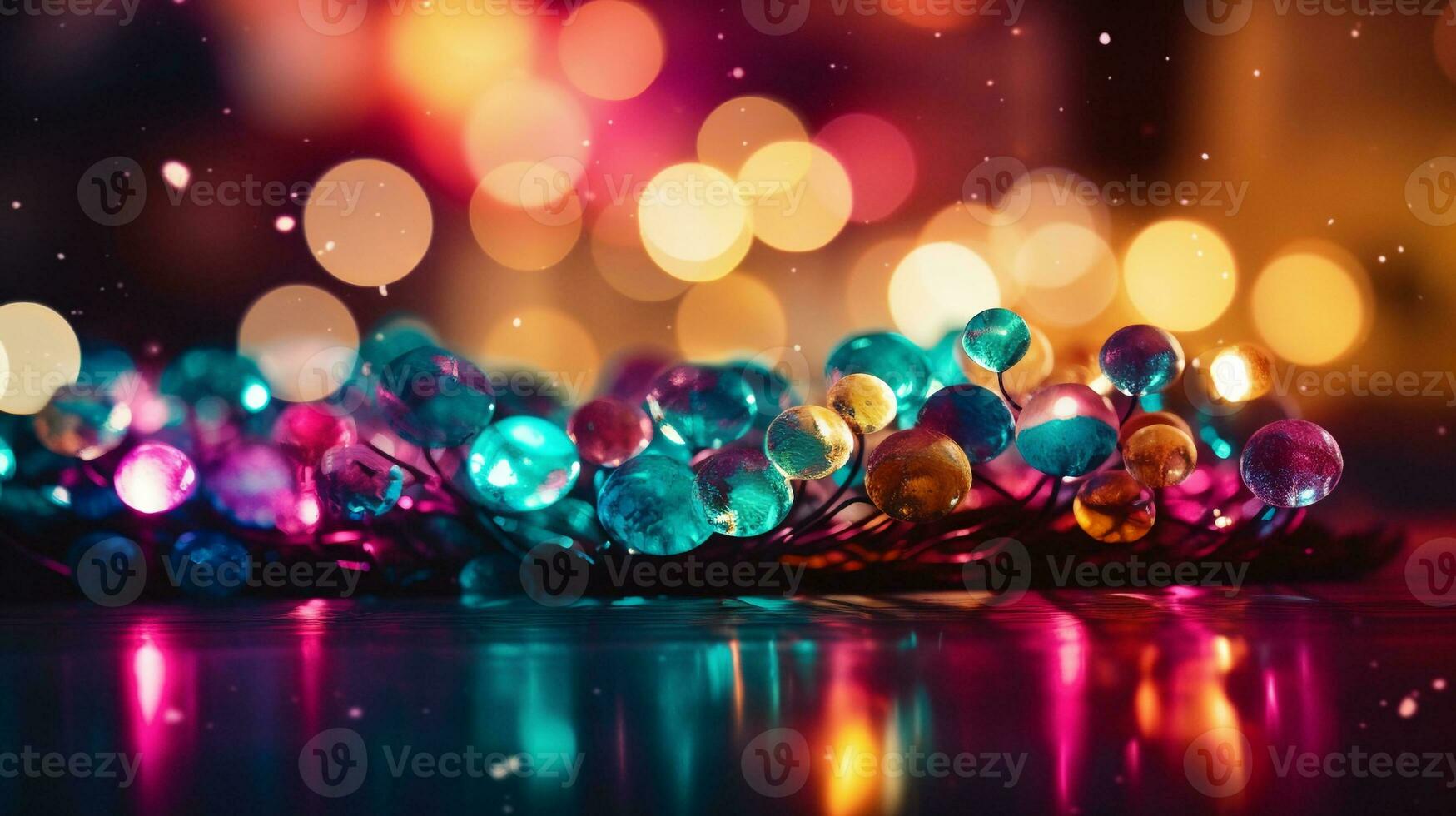 Luxurious Colorful Bokeh Background - Abstract Lights Blur Bokeh. created with Generative AI photo