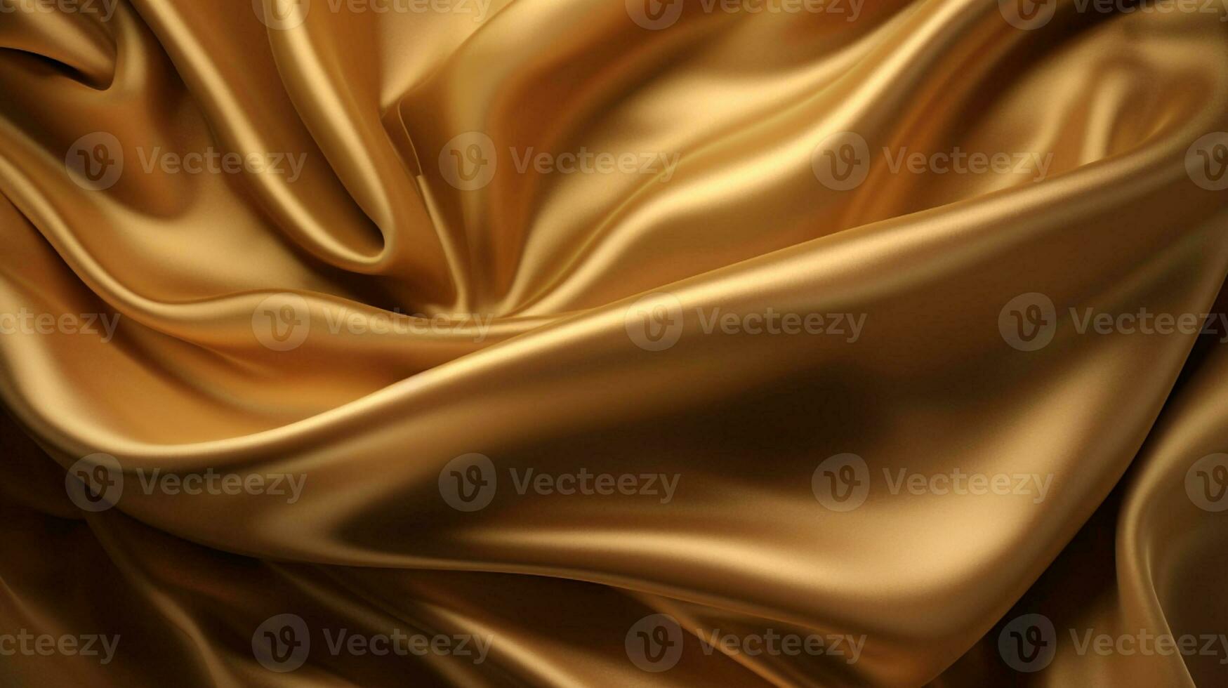 Smooth and Soft gold Satin Silk Background. Generative AI photo