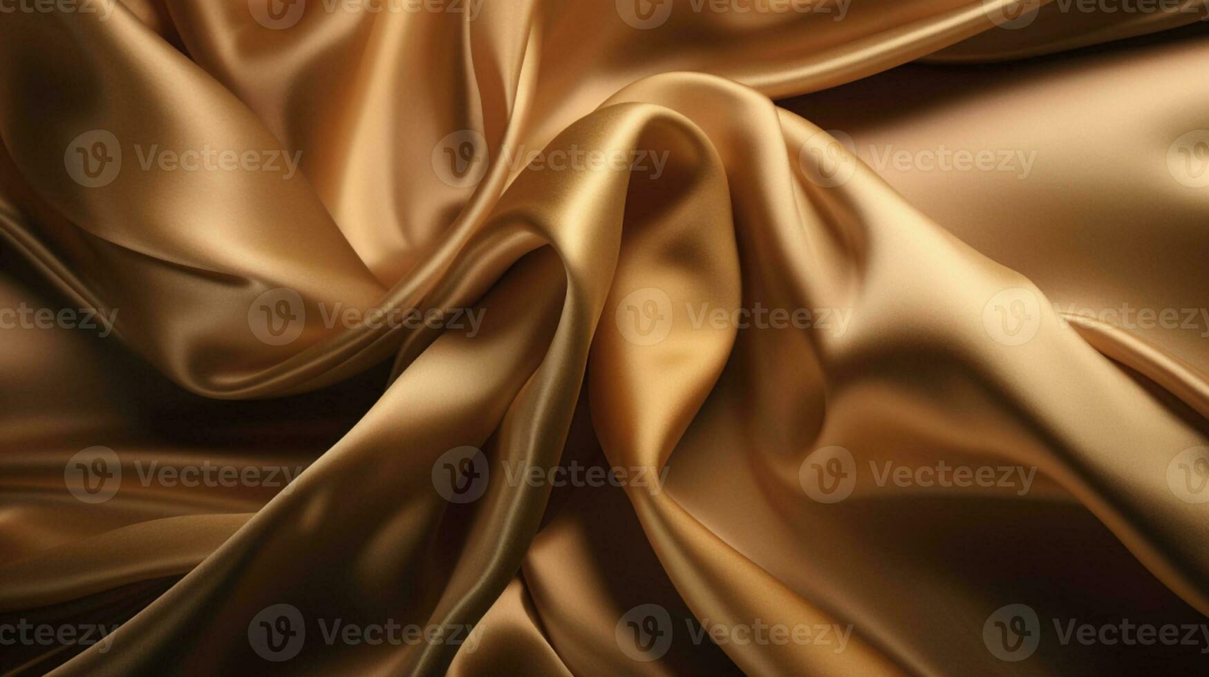 Smooth and Soft gold Satin Silk Background. Generative AI photo