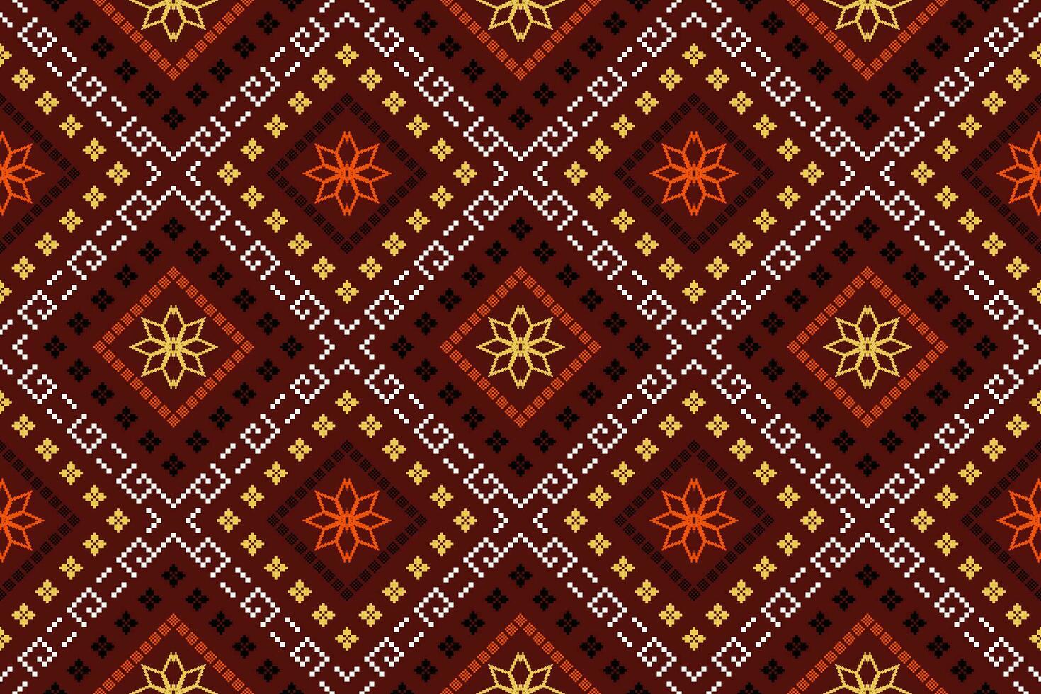 cruzar puntada vistoso geométrico tradicional étnico modelo ikat sin costura modelo resumen diseño para tela impresión paño vestir alfombra cortinas y pareo de malasia azteca africano indio indonesio vector