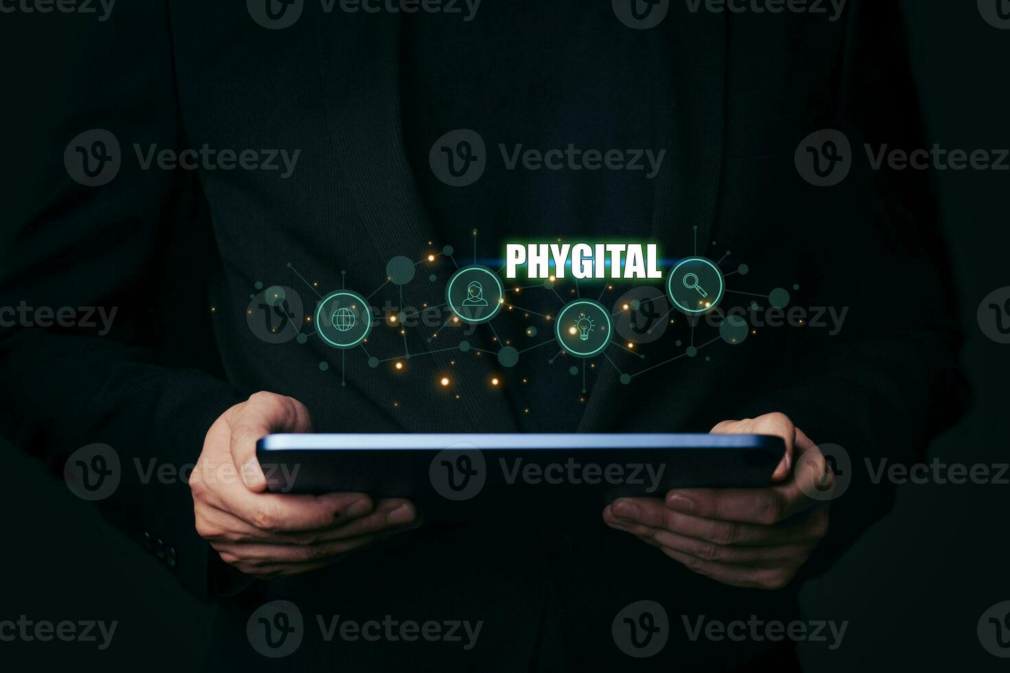 Phygital marketing involves merging tangible physical and the digital physical and digital experiences. photo