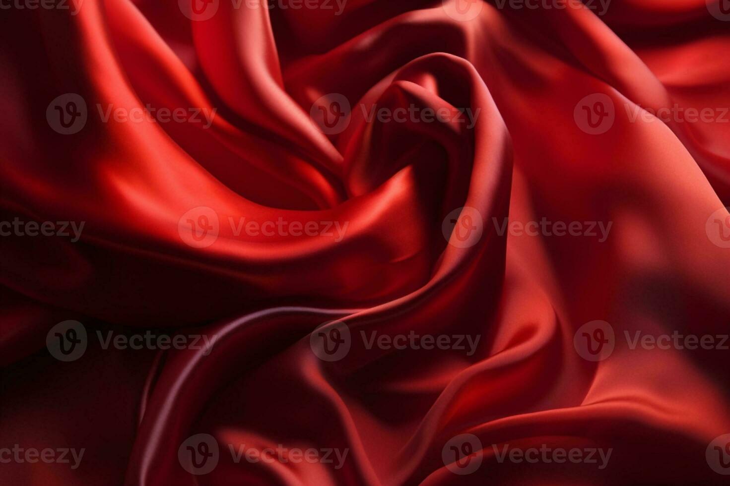 Smooth and Soft red Satin Silk Background. Generative AI photo