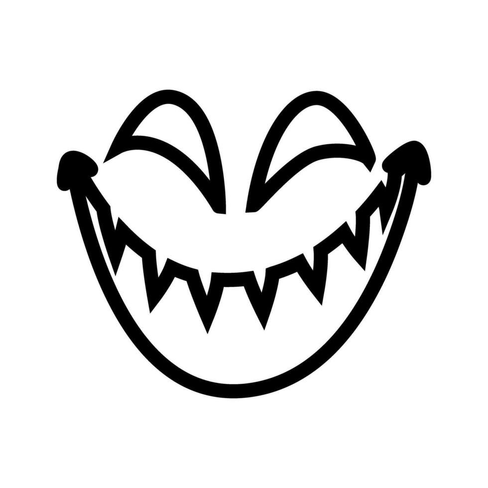 Halloween Face icon vector. Scary face illustration sign. Pumpkin face symbol or logo. vector