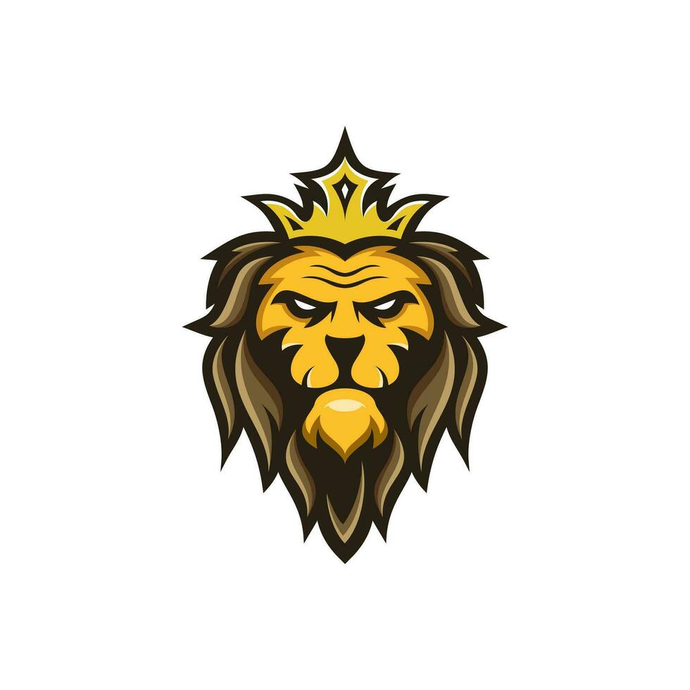 plantilla de vector de diseño de logotipo de mascota de león