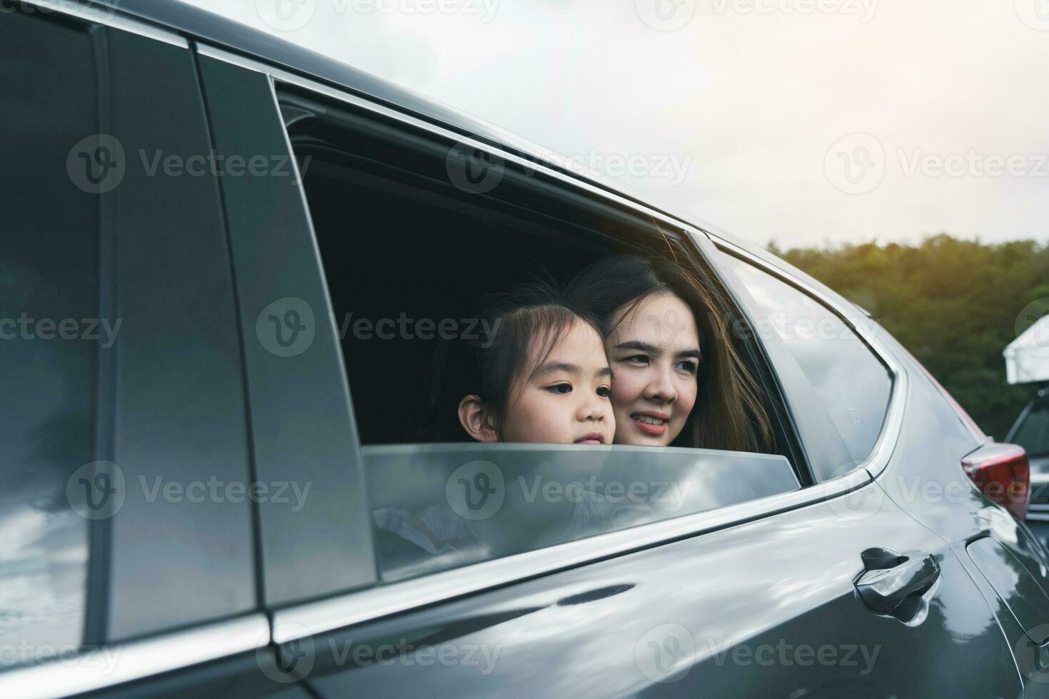 Summer vacation happy mother and daughter having fun. The concept of family on vacation and travel. photo