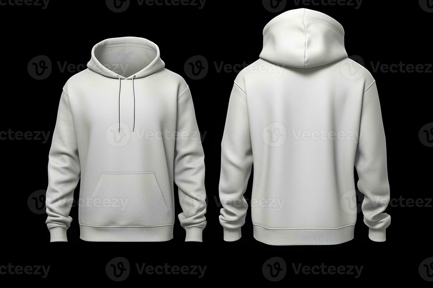 grey Hoodie Sweatshirt Template for Design Mockup and Print. Generative AI photo