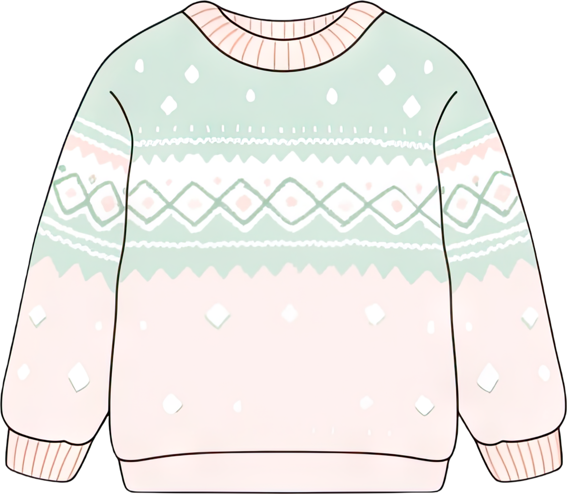 Pastel cozy sweater, winter outfit, casual knitwear fashion , AI generated png