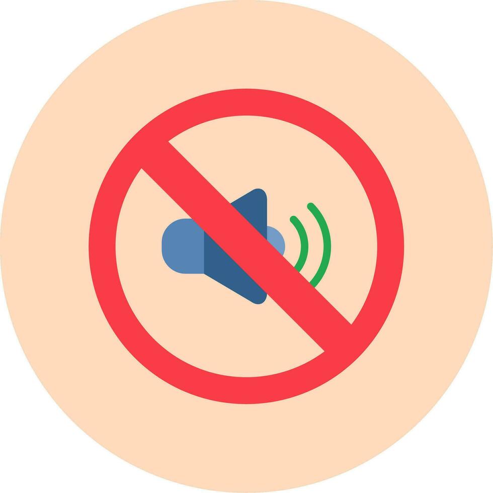 No sonido vector icono