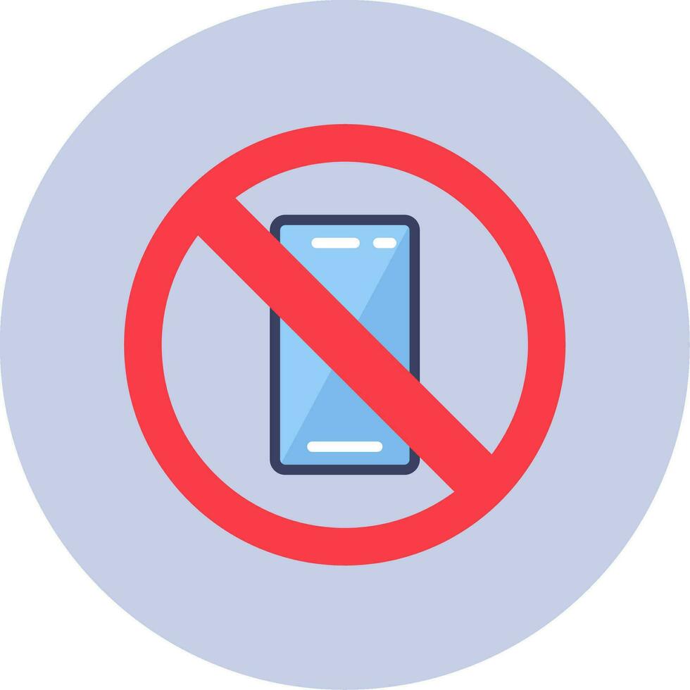No Phone Vector Icon