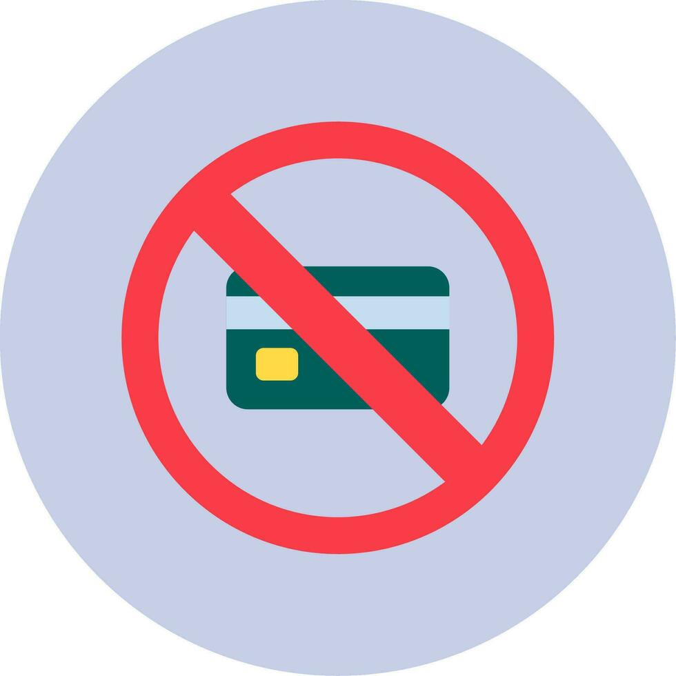 No Credit Card Vector Icon