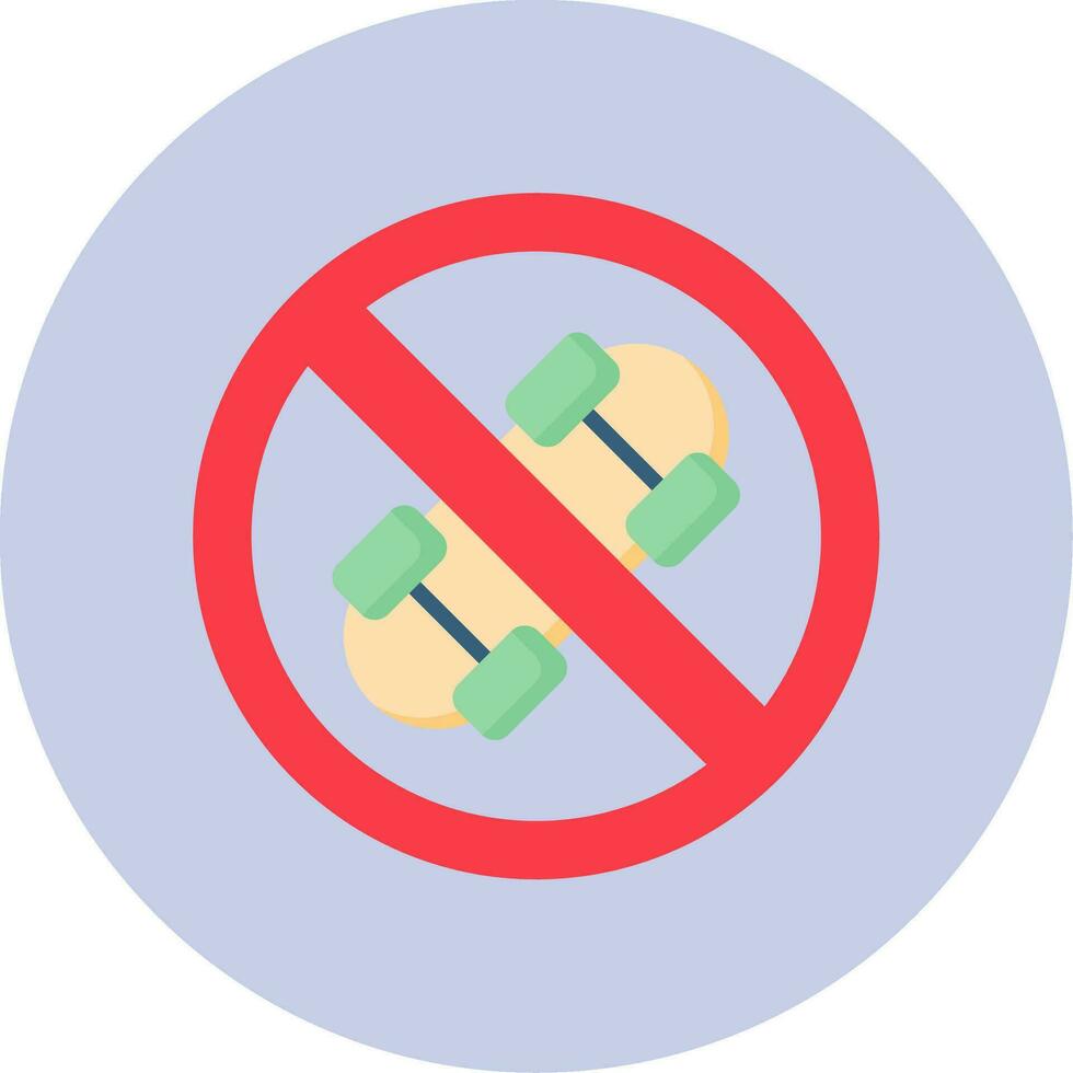 No Skateboard Vector Icon