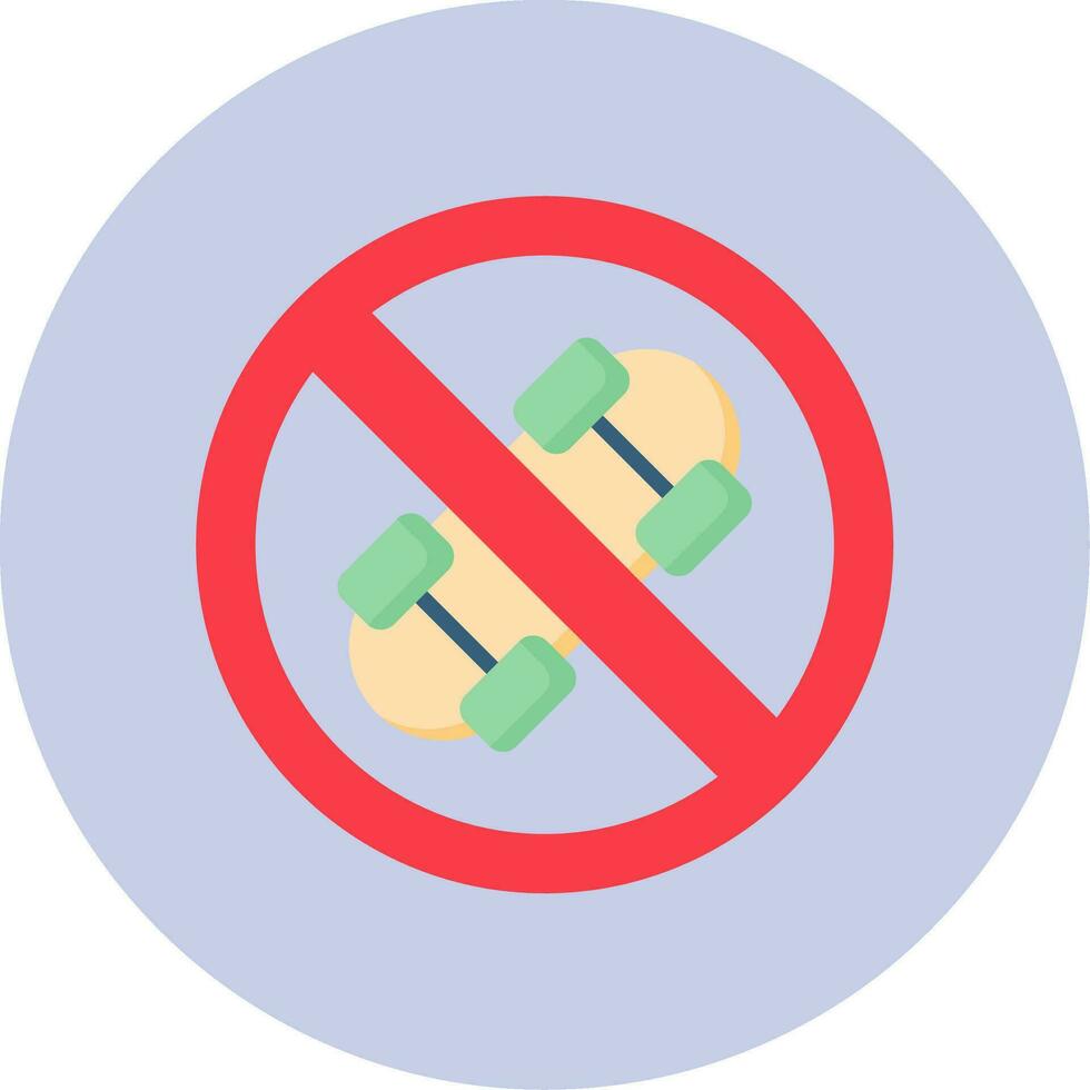 No Skateboard Vector Icon