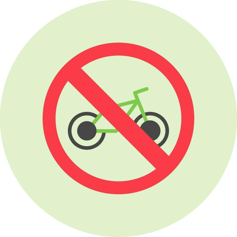 No bicicleta vector icono