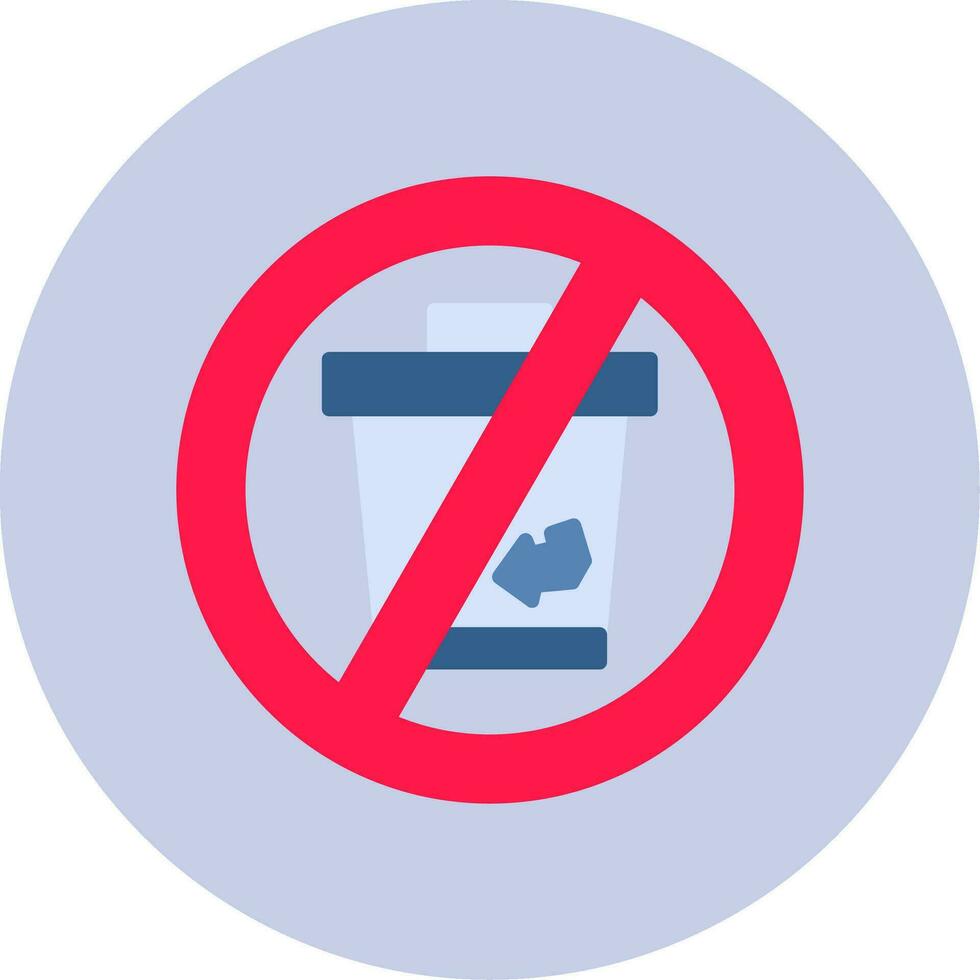 No Disposable Vector Icon