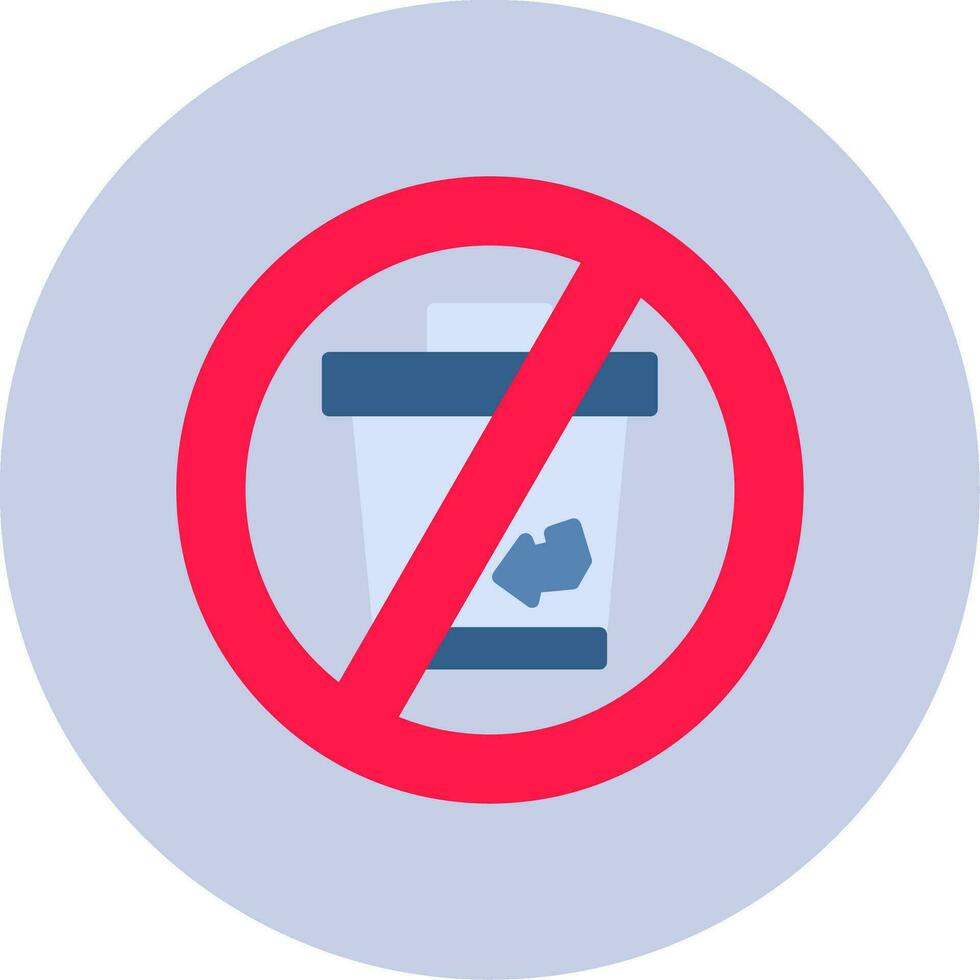 No desechable vector icono