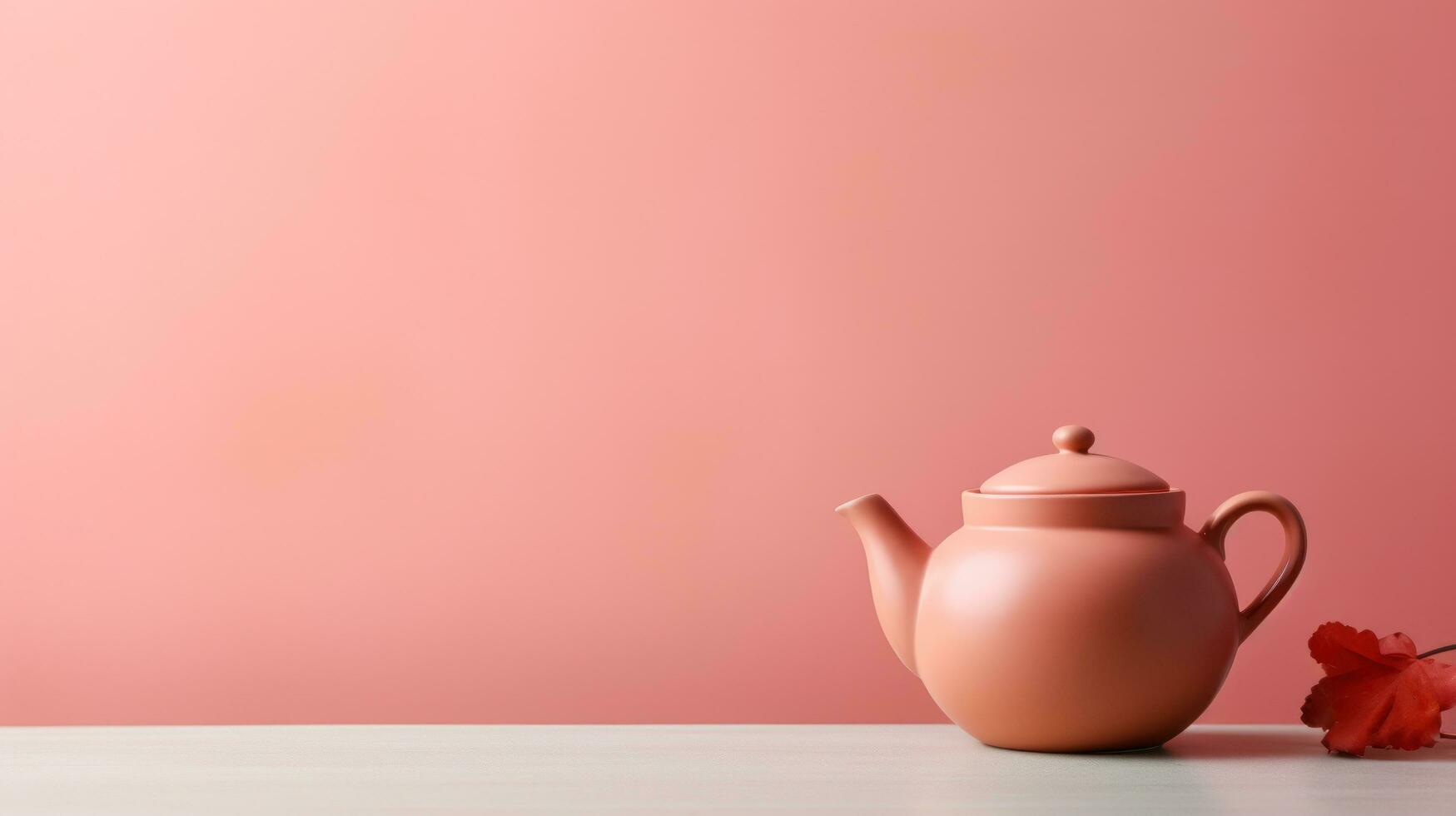 gteen tea with copy space in the style of minimalist backgrounds photo