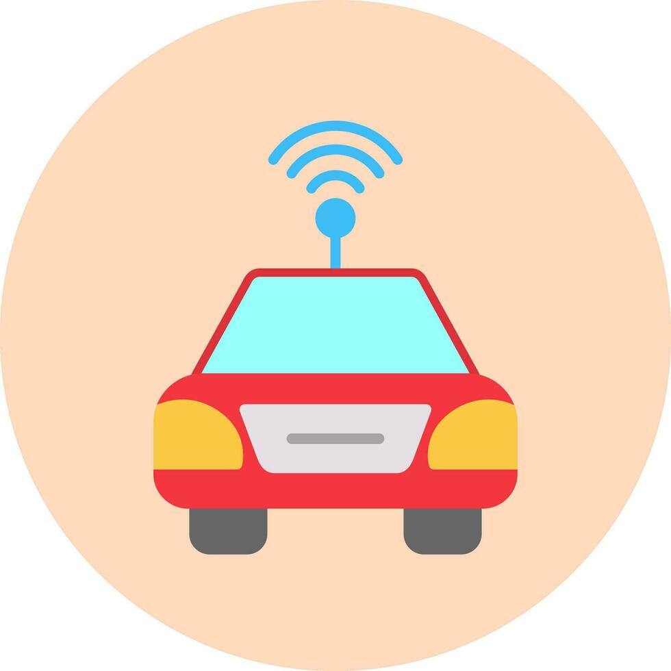 Autonomous Car Vector Icon