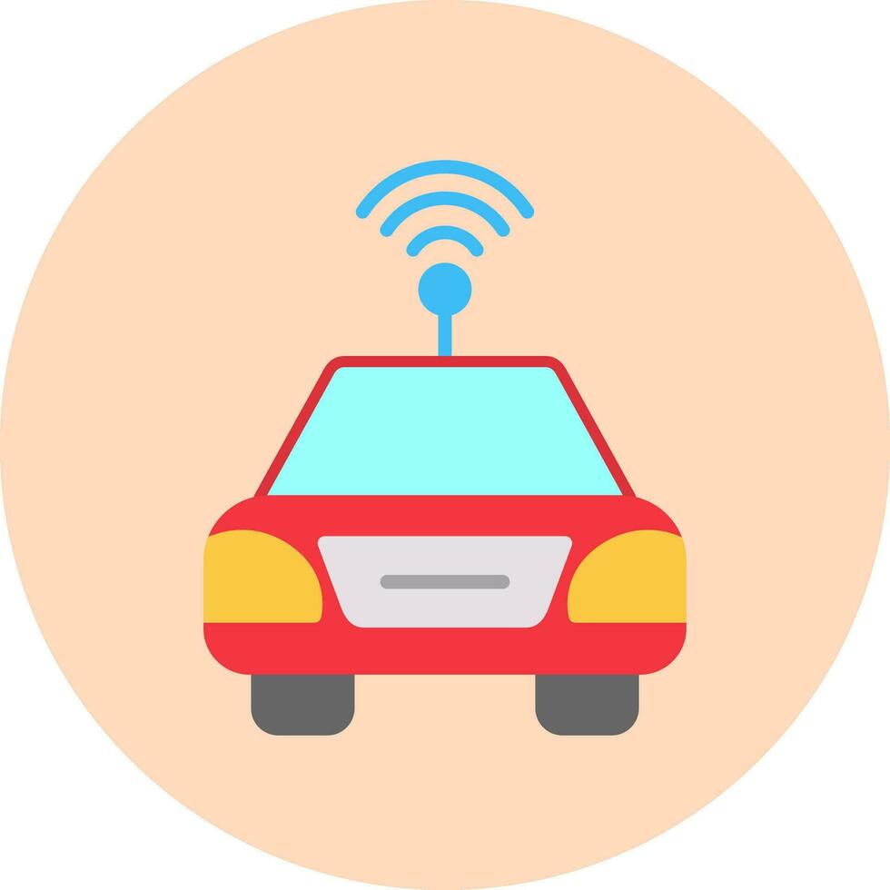 Autonomous Car Vector Icon