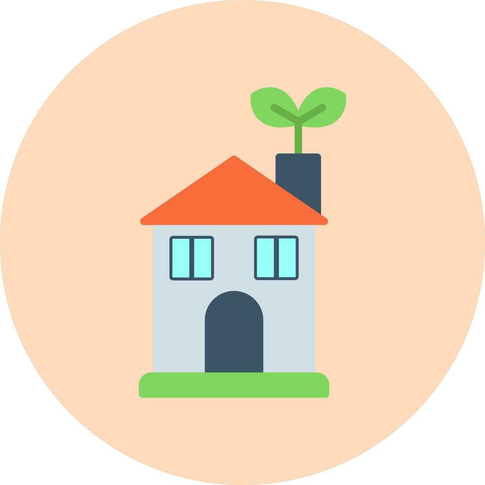 Eco House Vector Icon