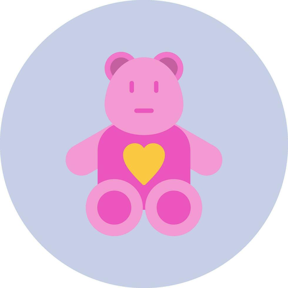 icono de vector de oso de peluche