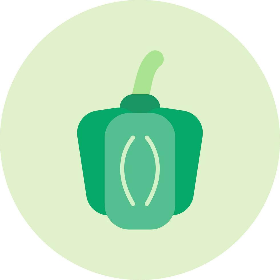 Green Pepper Vector Icon