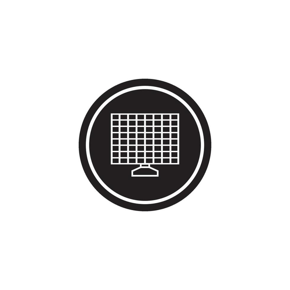 solar panel icon vector