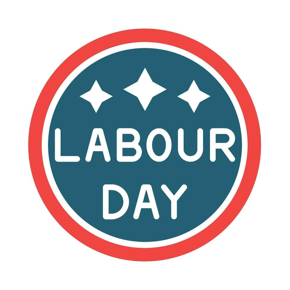 Labour Day Vector Glyph Two Color Icon For Personal And Commercial Use.