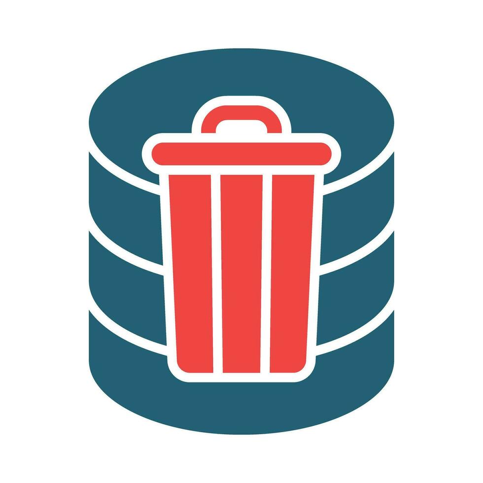 Delete Data Vector Glyph Two Color Icon For Personal And Commercial Use.