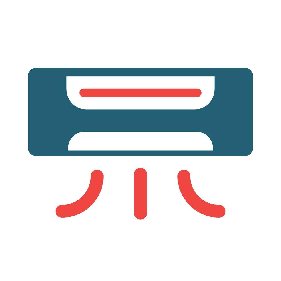 Air Conditioner Vector Glyph Two Color Icon For Personal And Commercial Use.