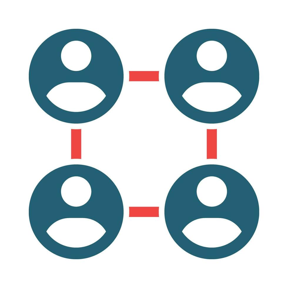 Social Network Vector Glyph Two Color Icon For Personal And Commercial Use.