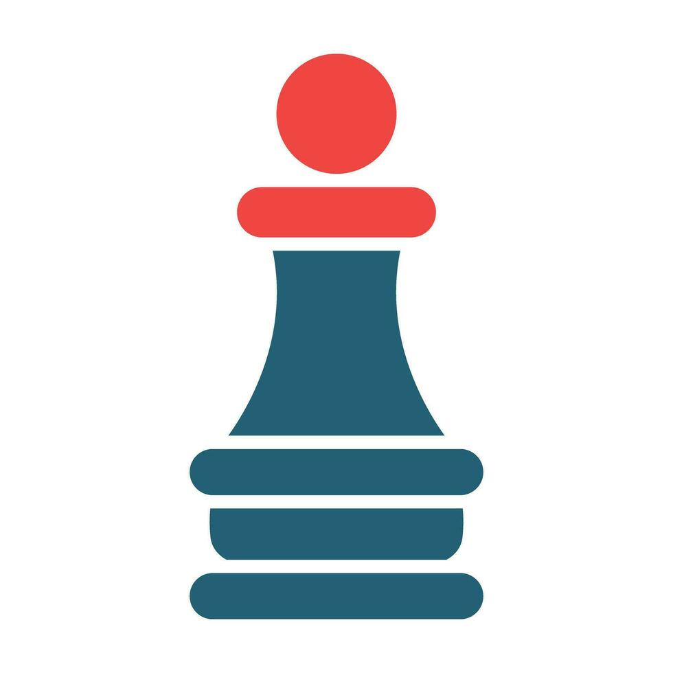 Pawn Vector Glyph Two Color Icon For Personal And Commercial Use.