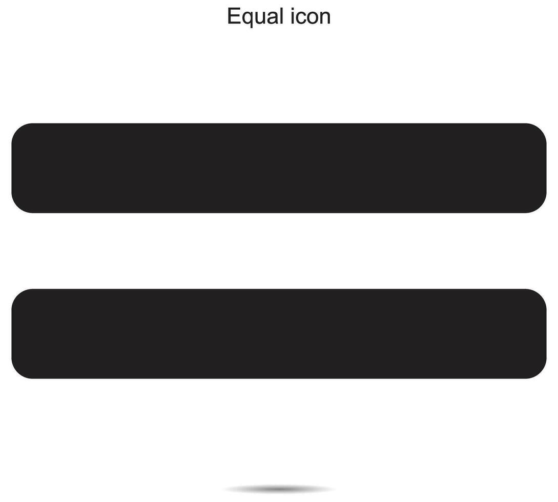 Equal icon, Vector illustration