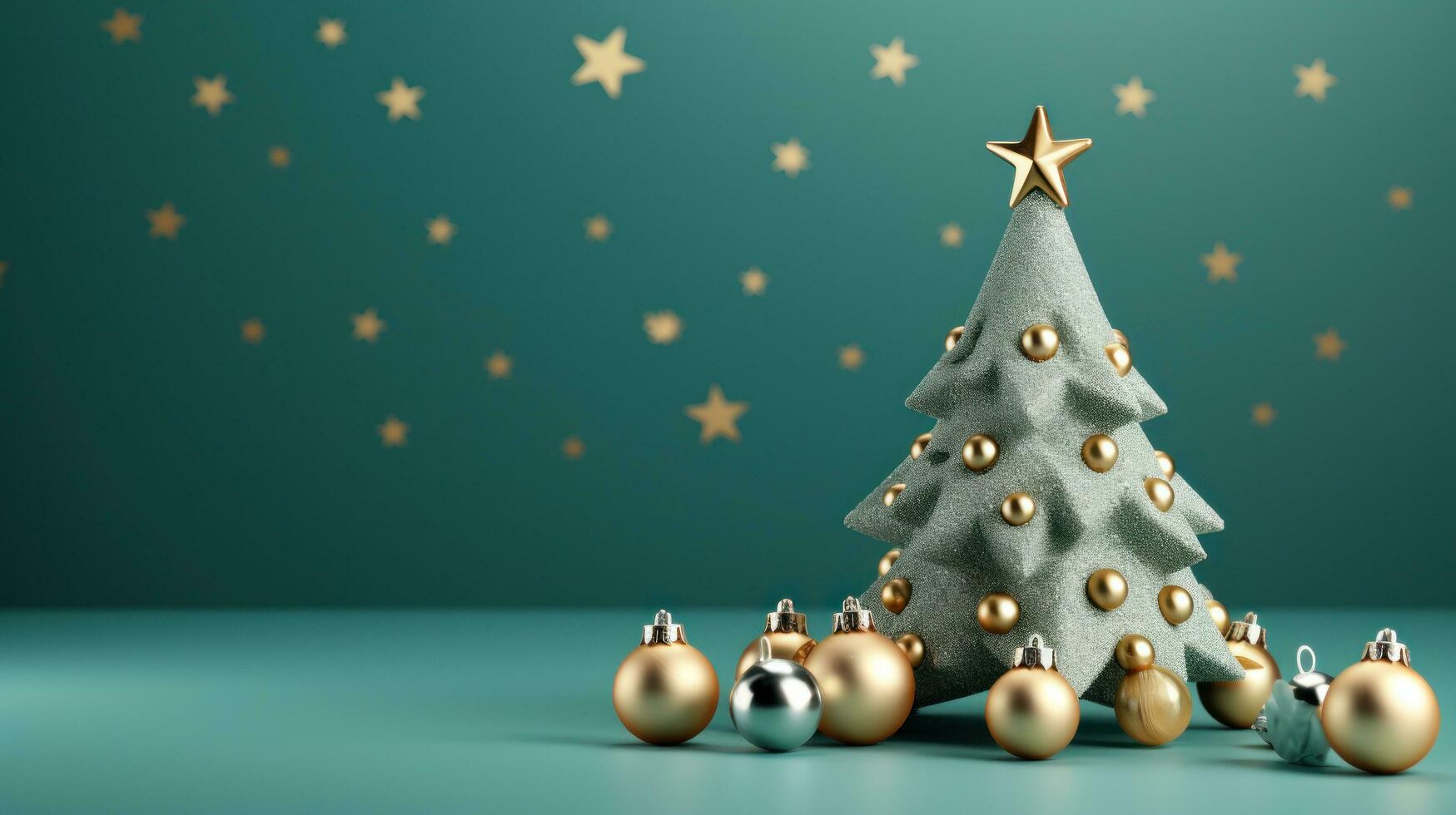 Christmas tree and copy space photo