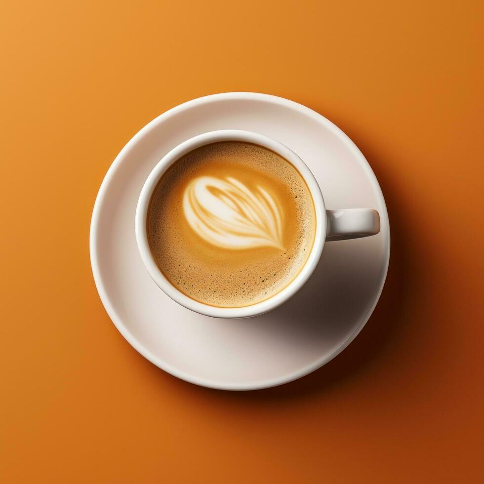 cup of coffee in the style of minimalist backgrounds photo