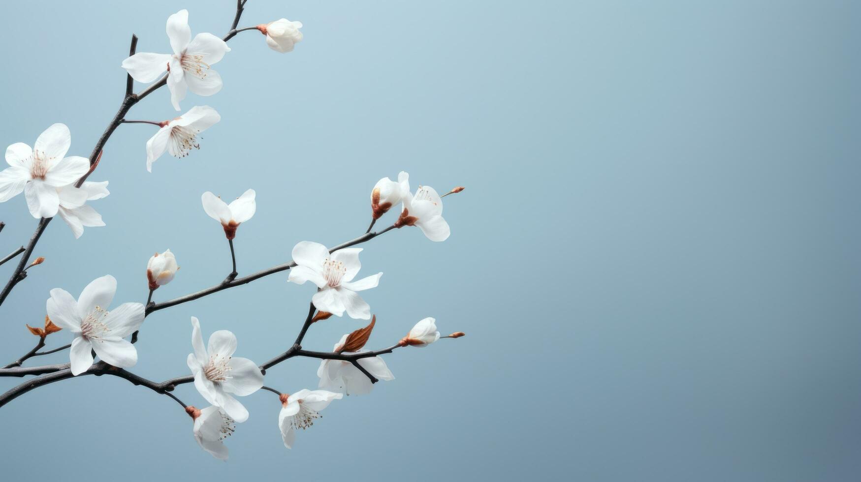 invierno flores con Copiar espacio foto