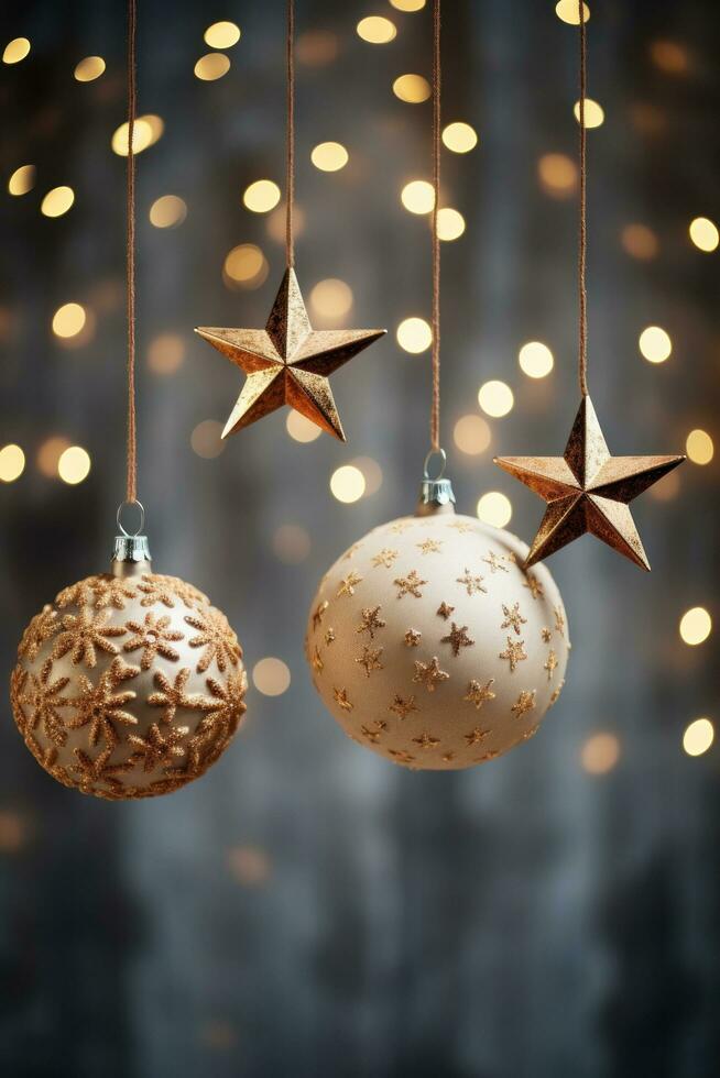 christmas decor with copy space photo