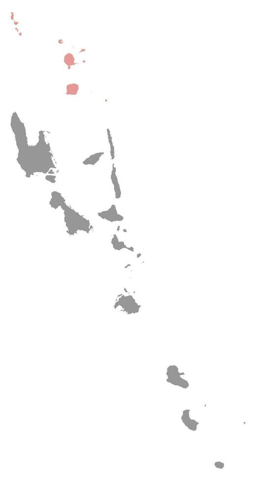 torba provincia mapa, administrativo división de vanuatu vector ilustración.
