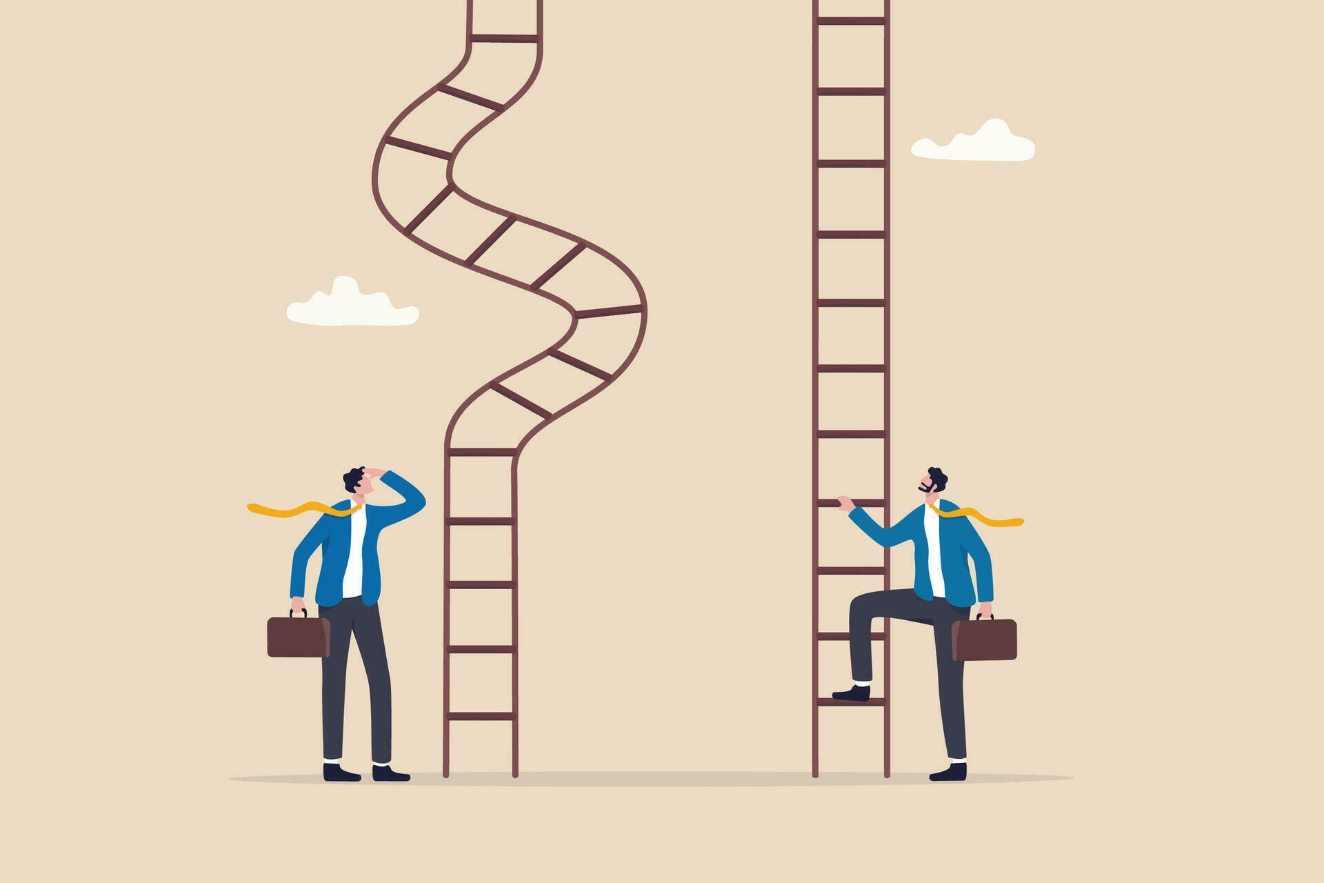 Career ladder challenge, difficulty step growth, different job